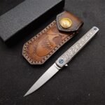 New Bee MS3 Titanium Handle Quick Opening Folding Knife - Image 3