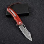 VG10 Damascus-Horn Shark Folding Knife - Image 7