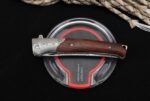 VG10 Damascus - Cold Moon Grain Boxwood Folding Knife - Image 10