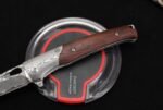 VG10 Damascus - Cold Moon Grain Boxwood Folding Knife - Image 7