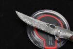 VG10 Damascus - Cold Moon Grain Boxwood Folding Knife - Image 6