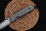 Christoph Damascus Titanium Handled Folding Knife (Flat Pattern) - Image 7