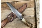 Supreme Wild Antler Damascus Collector's Knife - Image 9