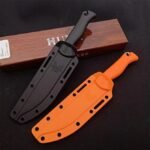 New Butterfly Benchmade 15500 Meatcrafter Hunting Survival Knife (Black and Orange) - Image 9