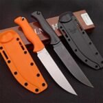 New Butterfly Benchmade 15500 Meatcrafter Hunting Survival Knife (Black and Orange) - Image 2