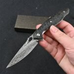 VG10 Damascus - Seahorse Folding Knife - Image 2