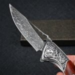 VG10 Damascus - Shark Dragon Folding Knife - Image 4
