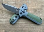 Benchmade Butterfly 430BK Folding Knife (Green Handle Half-Tooth) - Image 8
