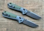 Benchmade Butterfly 430BK Folding Knife (Green Handle Half-Tooth) - Image 2