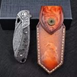VG10 Damascus - Plum Deer Folding Knife - Image 9