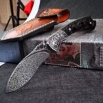 VG10 Damascus - Plum Deer Folding Knife - Image 7
