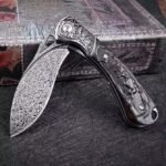 VG10 Damascus - Plum Deer Folding Knife - Image 5