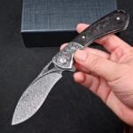 VG10 Damascus - Plum Deer Folding Knife - Image 4