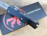 Microtech Snake God Straight Jump Knife (Damascus Carbon Fiber Handle) - Image 8