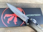 Microtech Snake God Straight Jump Knife (Damascus Carbon Fiber Handle) - Image 7