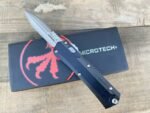Microtech Snake God Straight Jump Knife (Damascus Carbon Fiber Handle) - Image 4