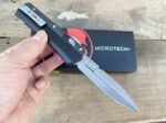 Microtech Snake God Straight Jump Knife (Damascus Carbon Fiber Handle) - Image 3