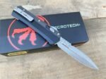 Microtech Snake God Straight Jump Knife (Damascus Carbon Fiber Handle)
