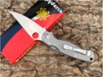 C81 Titanium Folding Knife Ceramic Bearing (Checkered High Standard) - Image 3
