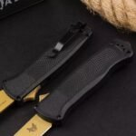 New Butterfly Benchmade 5370FEOTF Gunfighting Straight Jump Knife (Black Handle) - Image 6