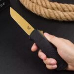 New Butterfly Benchmade 5370FEOTF Gunfighting Straight Jump Knife (Black Handle) - Image 4