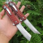 Sourwood [Must Kill] Damascus Folding Knife - Image 4
