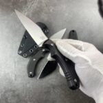 Bastinelliknives Bastinelli Little Yankee M390 Blade Micarta Handle Straight Knife - Image 8