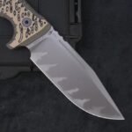 Millerbros Millerbros High-End Handmade Knife Custom Model, Gold Wire Handle m-8 Tactical Knife - Image 8
