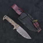 Millerbros Millerbros High-End Handmade Knife Custom Model, Gold Wire Handle m-8 Tactical Knife - Image 3