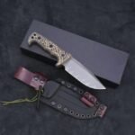 Millerbros Millerbros High-End Handmade Knife Custom Model, Gold Wire Handle m-8 Tactical Knife - Image 2