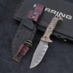 Millerbros Millerbros High-End Handmade Knife Custom Model, Gold Wire Handle m-8 Tactical Knife