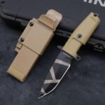 Italian Extreme Force Compact School Officer Camouflage Tactical Straight Knife - Image 2