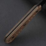 Italy Bastinelliknives Bastinelli SilenceSlim Silence Small Brown Micarta Handle Straight Knife - Image 8