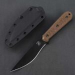 Italy Bastinelliknives Bastinelli SilenceSlim Silence Small Brown Micarta Handle Straight Knife - Image 3