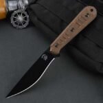 Italy Bastinelliknives Bastinelli SilenceSlim Silence Small Brown Micarta Handle Straight Knife - Image 2