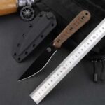 Italy Bastinelliknives Bastinelli SilenceSlim Silence Small Brown Micarta Handle Straight Knife